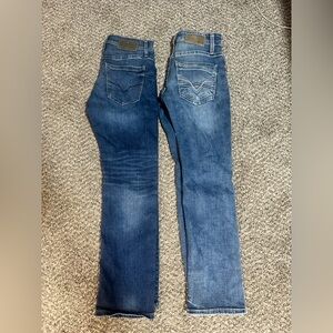 Two pairs of men’s BKE straight leg jeans